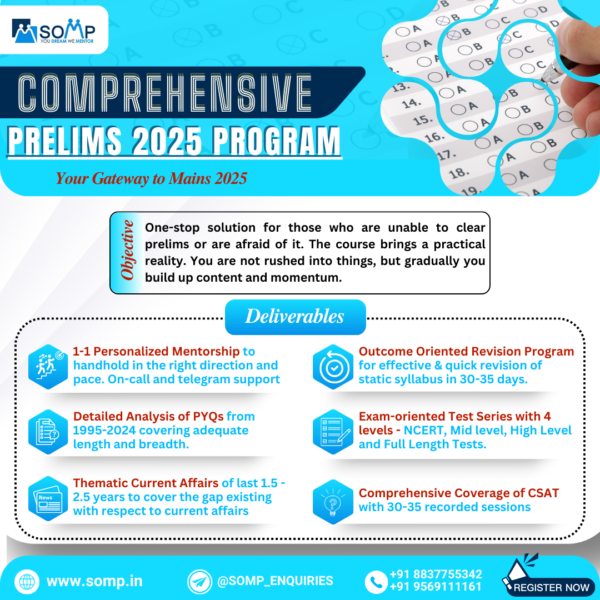 SOMP Comprehensive Program for PRELIMS 2025