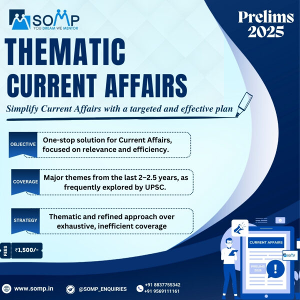 SOMP Thematic Current Affairs for Prelims 2025