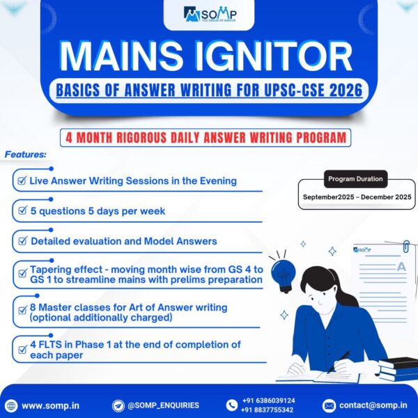MAINS IGNITOR - BASICS OF ANSWER WRITING BY SOMP 2026